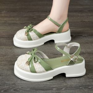 Cute Hollow Bow Heels
