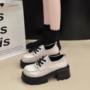 British Platform Lace Loafers