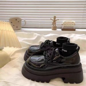 British JK Platform Loafers