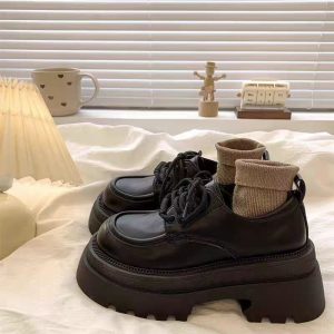 British JK Platform Loafers