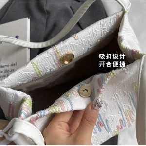 Pastel Embroidered Tote Bag