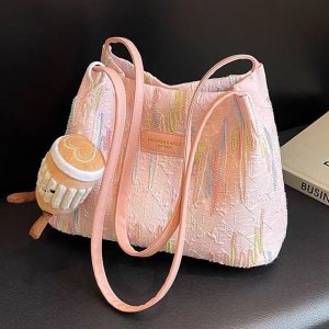 Pastel Embroidered Tote Bag