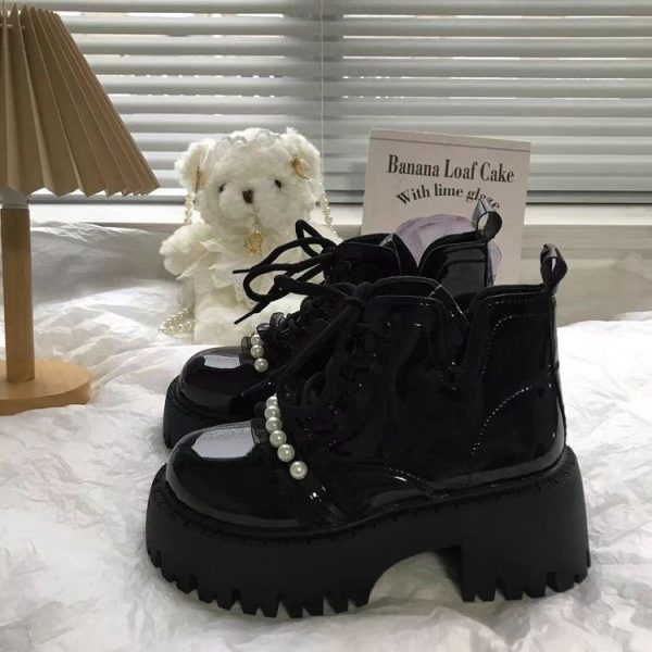 Beads Lace Boot Shoe