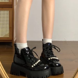 Beads Lace Boot Shoe