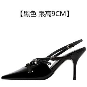 Strappy Patent High Heels.