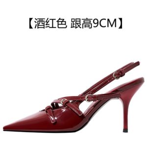 Strappy Patent High Heels.