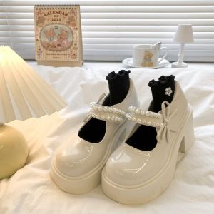Kawai Bow Marry Jane Shoes