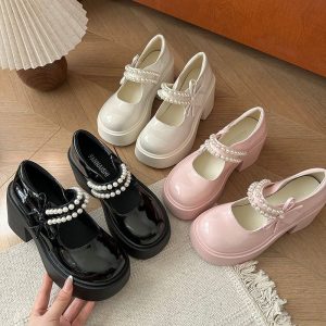 Kawai Bow Marry Jane Shoes