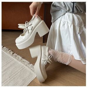 Kawai Bow Marry Jane Shoes
