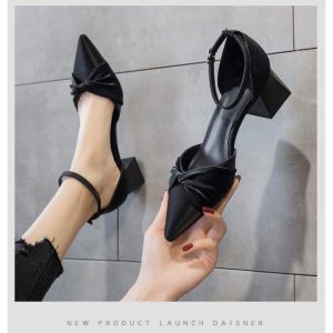 Chic Elegant Mid-Low heel shoes