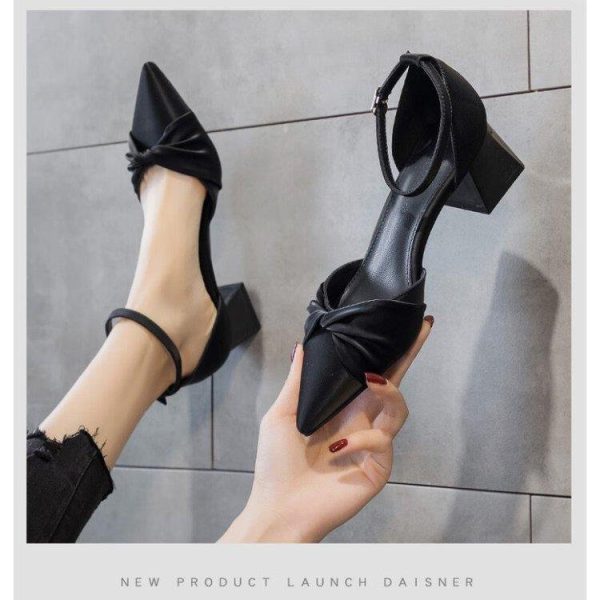Chic Elegant Mid-Low heel shoes