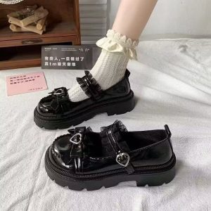 Ruffles heart Mary Jane shoes