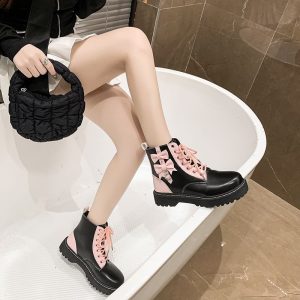 Pink Bow Boot Shoe