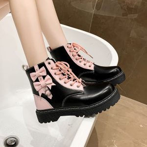 Pink Bow Boot Shoe