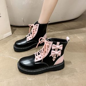 Pink Bow Boot Shoe