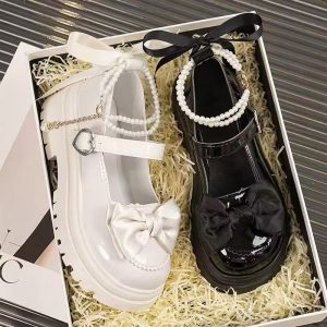 Bow double Pearl shoes