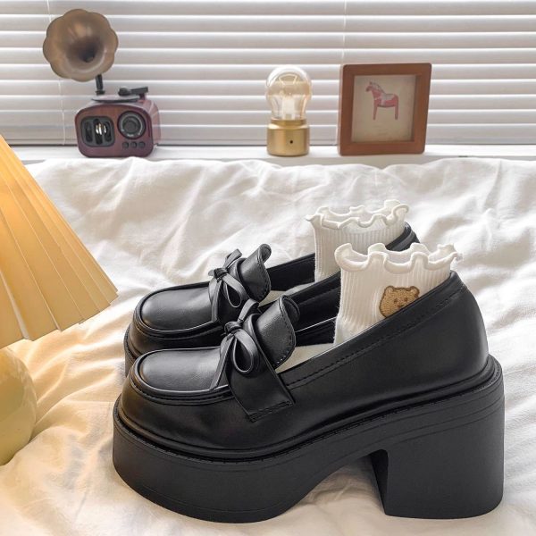 British Retro Black Loafers