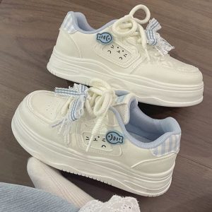 Cute Cat White Sneakers