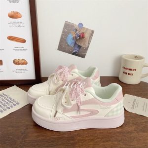 White KT Cat Sneakers
