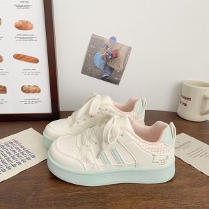 Cute Pink White Sneakers