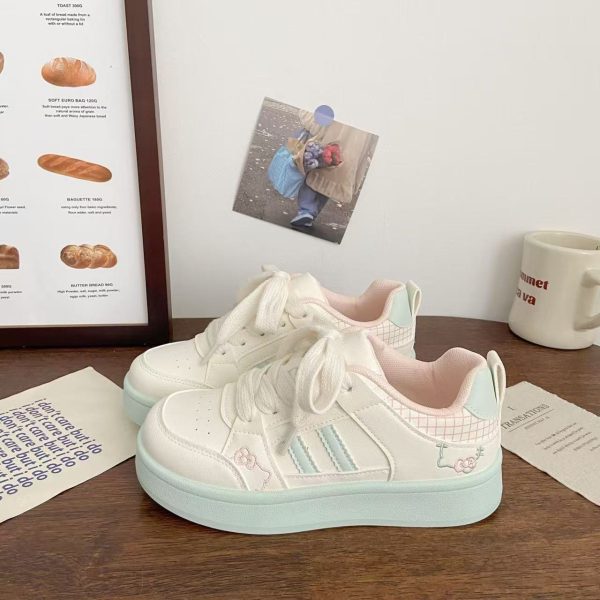 Cute Pink White Sneakers