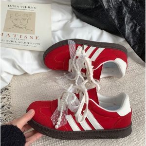 Korean Pearl Bow Sneakers