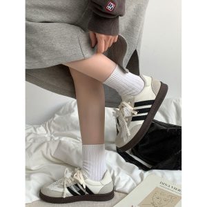 Korean Pearl Bow Sneakers