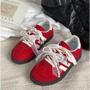 Korean Pearl Bow Sneakers