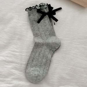 JK Bow Cotton Socks