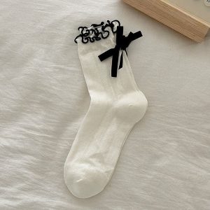 JK Bow Cotton Socks