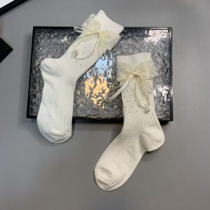 European Bow Slouch Socks