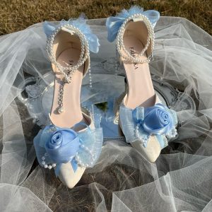 Light Blue Pointed Heels