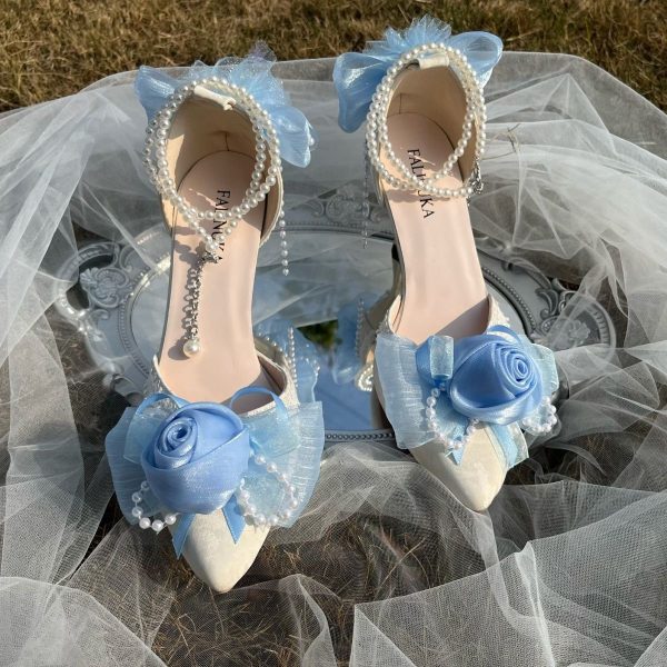 Light Blue Pointed Heels
