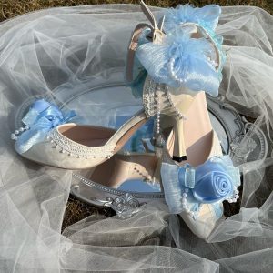 Light Blue Pointed Heels