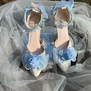 Light Blue Pointed Heels