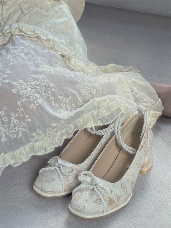 French Bow Mary Jane Heels