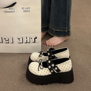 Polka Bow Mary Janes