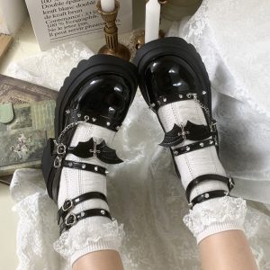 Dark JK Platform Mary Janes