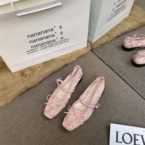 Sweetheart Bow Chunky Heels
