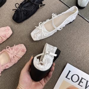 Sweetheart Bow Chunky Heels
