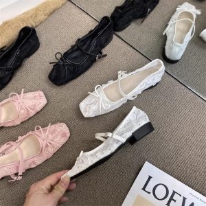 Sweetheart Bow Chunky Heels