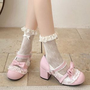 Pink French Mary Jane Heels