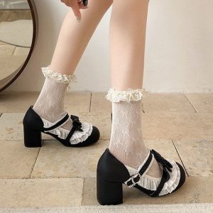 Pink French Mary Jane Heels