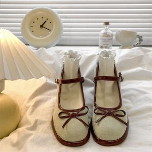 French Bow Mary Jane Heels
