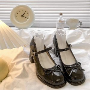 French Bow Mary Jane Heels