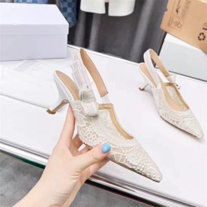 Lace Bow Pointed Stiletto Heels