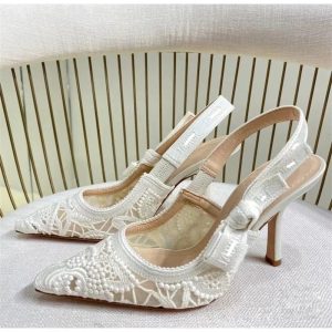 Lace Bow Pointed Stiletto Heels
