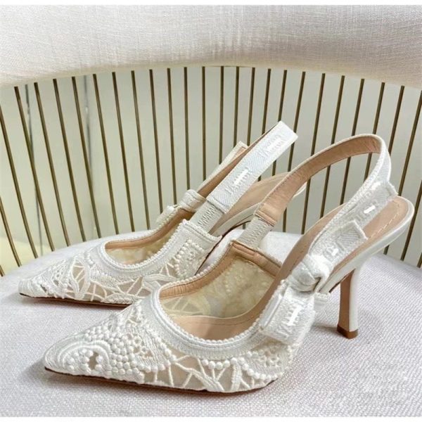 Lace Bow Pointed Stiletto Heels
