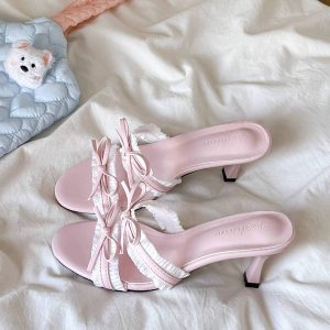 French Strap Mule Heels