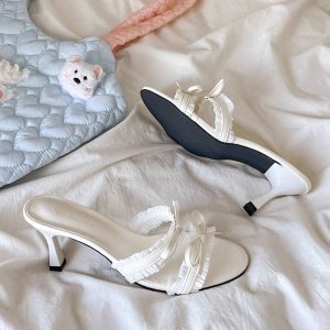 French Strap Mule Heels